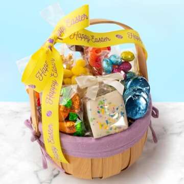 Easter Chocolate Candy Gift Basket for Sweet Celebrations