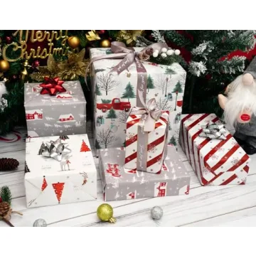 Cuitpan Christmas Wrapping Paper Bundle - 6 Jumbo Sheets
