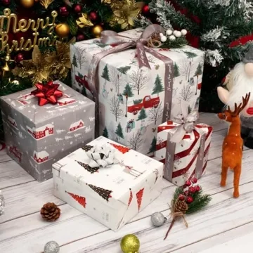 Cuitpan Christmas Wrapping Paper Bundle - 6 Jumbo Sheets