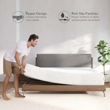 Novilla King Mattress, 10 Inch Memory Foam Mattress King Size with Comfort Foam for Pressure Relief & Fresh Cool Sleep,Removable Washable Mattress Cover,King Memory Foam Mattress