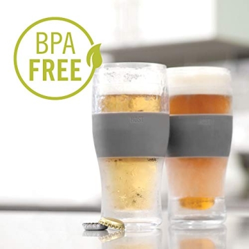 Freezeable Pint Glass Set - Insulated 16oz Tumblers