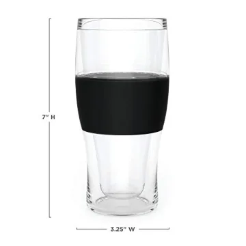 Freezeable Pint Glass Set - Insulated 16oz Tumblers