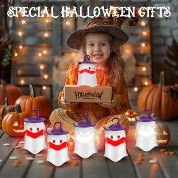 EverBrite Halloween Ghost Lights - 3 Pack Lanterns for Fun