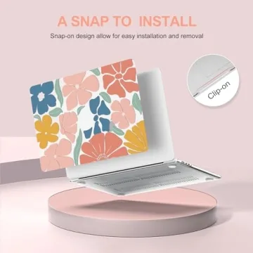 iCasso Compatible with MacBook Air 15 inch Case 2024 2023 M3 M2 Chip Model A3114 A2941, Protective Hard Shell Case for MacBook Air 15.3 inch+Keyboard Cover + Screen Protector, Colorful Flower