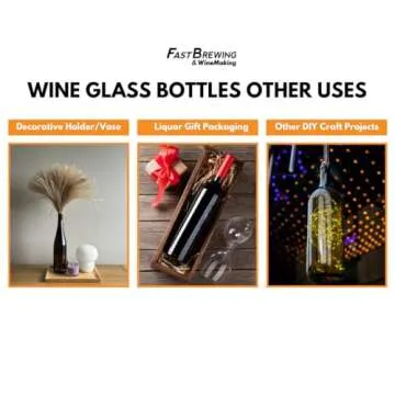 FastRack - 750 ml Amber Wine Bottles (Pack of 12), Stretch Hock Liquor Bottles, W13 Amber Glass Bottles, 750 ml Empty Bottles for Drinks, Amber Stretch Wine Bottles, 12 per Case - NO CORKS INCLUDED
