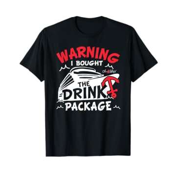 Funny Cruise Drink Package T-Shirt - Perfect Group Cruise Attire