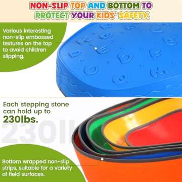 Astrell Stepping Stones for Kids Durable Non-Slip Balance Toys