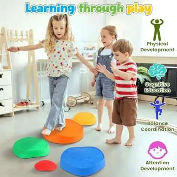 Astrell Stepping Stones for Kids Durable Non-Slip Balance Toys