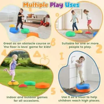 Astrell Stepping Stones for Kids Durable Non-Slip Balance Toys