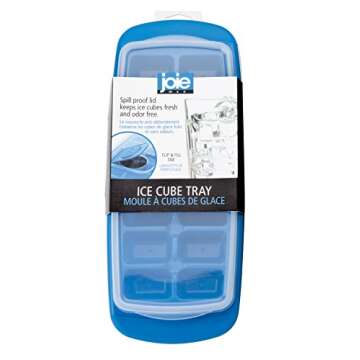 MSC International Joie No Spill Covered Ice Cube Tray with Lid, BPA-Free Plastic, 14-Cubes