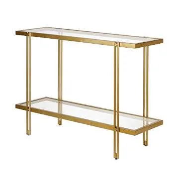 Henn&Hart 42" Console Table - Stylish Brass Accent