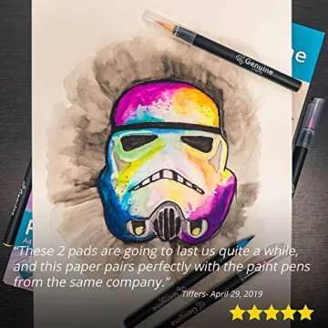 GenCrafts Watercolor Paper Pad 2 Pack - A4 8.3x11.7" - 60 Sheets Total (140lb/ 300gsm) - Cold Press Acid Free Art Sketchbook Pad for Painting & Drawing, Wet, Mixed Media