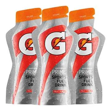 Gatorade Prime Sports Fuel Drink, Fruit Punch, 4 Ounce Pouches (Pack of 20)