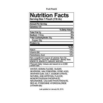 Gatorade Prime Sports Fuel Drink, Fruit Punch, 4 Ounce Pouches (Pack of 20)