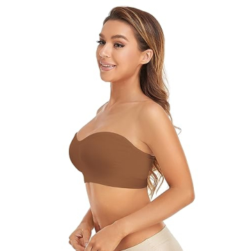 Lusait Strapless Bra Comfortable Wireless Bandeau Bra