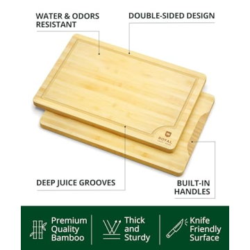 Extra Large Bamboo Cutting Board with Juice Groove