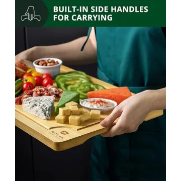 Extra Large Bamboo Cutting Board with Juice Groove