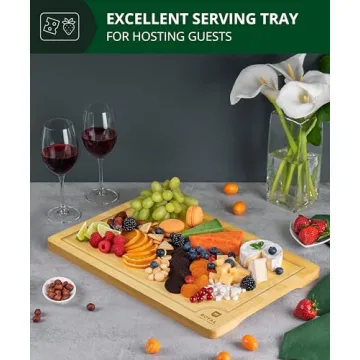 Extra Large Bamboo Cutting Board with Juice Groove
