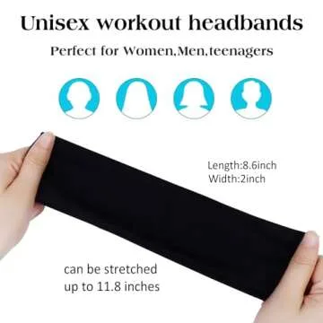 Headbands for Women Pink White Head Band Black Hair Bands for Women's Hair Non Slip Thick Headband Stretchy Sweat Bands Headbands for Yoga Workout Every Day Basic Fashion Hair Accessories for Women