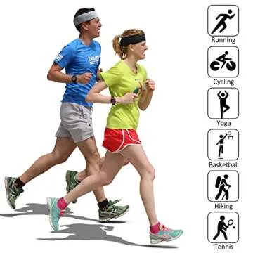 Headbands for Women Pink White Head Band Black Hair Bands for Women's Hair Non Slip Thick Headband Stretchy Sweat Bands Headbands for Yoga Workout Every Day Basic Fashion Hair Accessories for Women