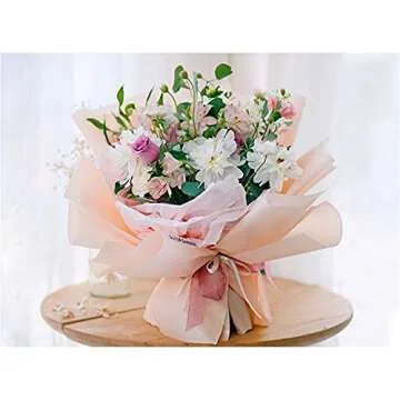 JOSON 30 sheets/6 colors Flower wrapping paper Korean solid color translucent flower shop floral gift bouquet flower wrapping paper Matte paper