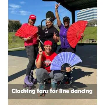 Stylish 13 Inch Clacking Rave Fan for Dancers Outdoor Events