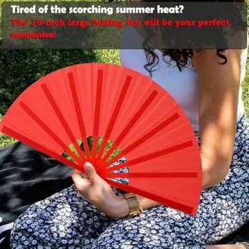 Stylish 13 Inch Clacking Rave Fan for Dancers Outdoor Events