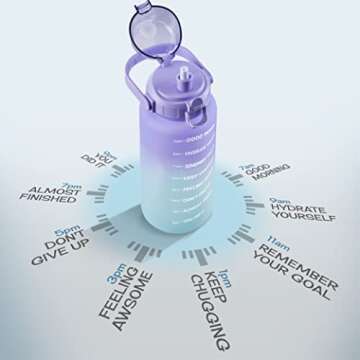 Motivational 64 oz Water Bottle for All-Day Hydration