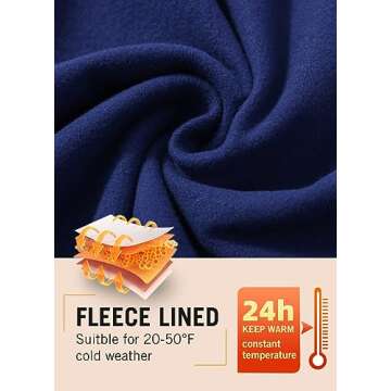 BALEAF Women's Petite Fleece Lined Leggings with Pockets, 25" Thermal Winter Warm High Waisted Thick 7/8 Yoga Pants