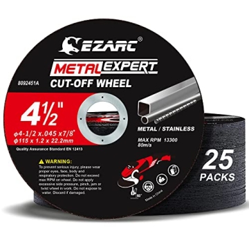 EZARC Cut Off Wheel 25 Pack - Premium 4.5" Metal Cutting Discs for Angle Grinders