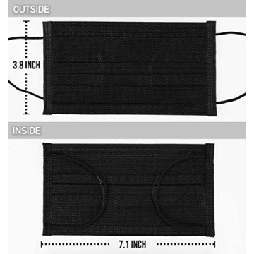 LEMENT 100 Pcs Disposable Face Masks - 3 Ply Protective Masks