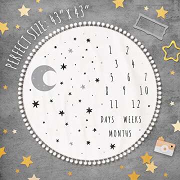 Premium Baby Milestone Blanket – Soft Space Theme Backdrop