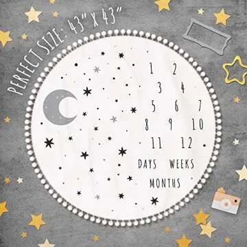 Premium Baby Milestone Blanket – Soft Space Theme Backdrop