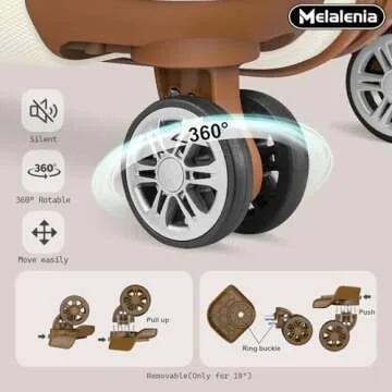 Stylish Melalenia 7 Piece Luggage Set with TSA Lock