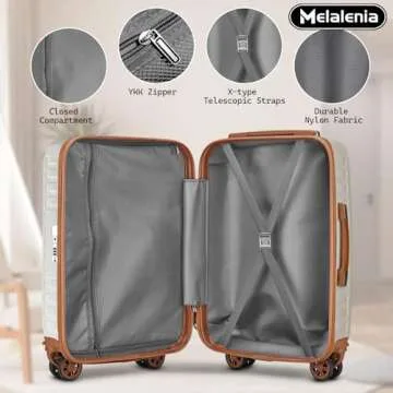 Stylish Melalenia 7 Piece Luggage Set with TSA Lock