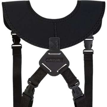 OP/TECH USA Neoprene Double Sling Camera Harness Strap for DSLR/SLR Photographers – Comfortable, S...