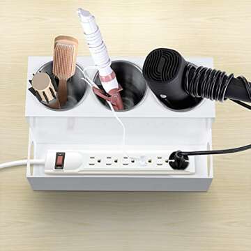 JUOIFIP Hair Tool Organizer for Bathroom & Vanity Storage