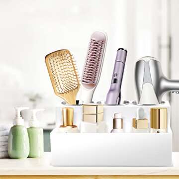 JUOIFIP Hair Tool Organizer for Bathroom & Vanity Storage