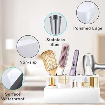 JUOIFIP Hair Tool Organizer for Bathroom & Vanity Storage