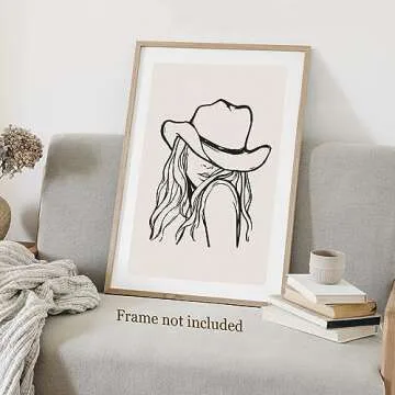 Trendy Western Cowgirl Canvas Wall Art for Unique Decor