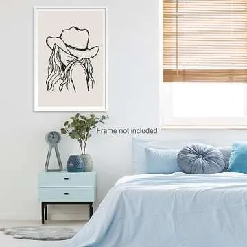 Trendy Western Cowgirl Canvas Wall Art for Unique Decor