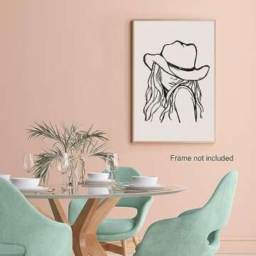 Trendy Western Cowgirl Canvas Wall Art for Unique Decor