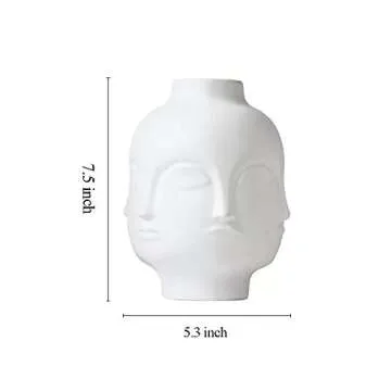 Unique White Ceramic Flower Vase for Modern Home Decor