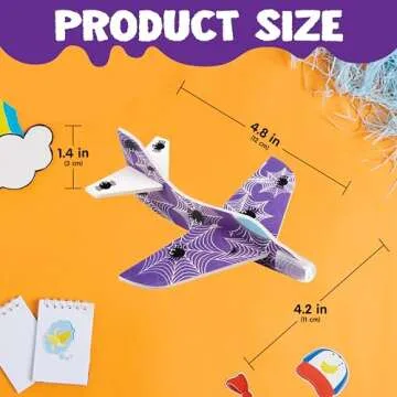 JOYIN 48 PCS Halloween Foam Glider Planes for Kids, Flying Paper Airplane Gliders Toys Bulk for Halloween Party Gifts Presents,12 Different Airplane Designs,Trick or Treats, Party Favor and Supplies