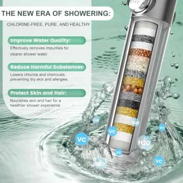 Pweran Shower Filtered Shower Head for Soft Water Experience