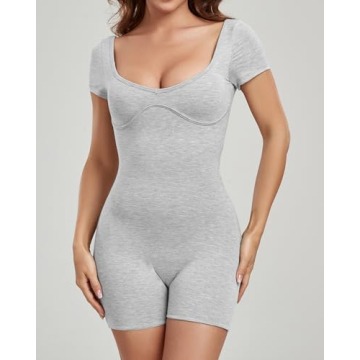 Abonlen Women’s Short Sleeve Romper - Comfortable & Stylish