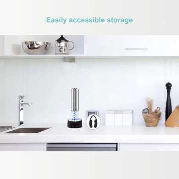 Electric Wine Opener Set Included Recharging Base Bundled Wine Foil Cutter and Rechargable Base for Wine Lovers Gift Home Kitchen Party Bar Wedding Rechargeable，Steel