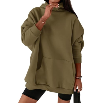 BTFBM Women's Oversized Fleece Hoodie - Cozy Fall Winter Fashion 2024