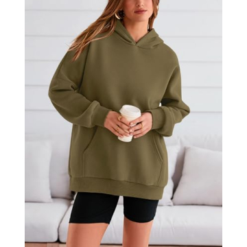 BTFBM Women's Oversized Fleece Hoodie Cozy Winter Wear