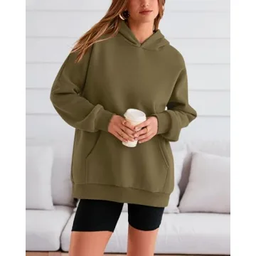 BTFBM Women's Oversized Fleece Hoodie Cozy Winter Wear